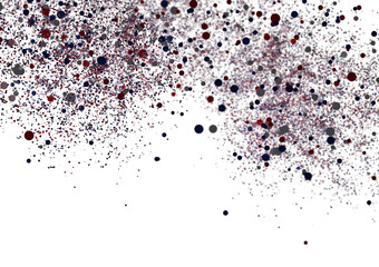 Abstract Red Blue Glitter Confetti Burst Background