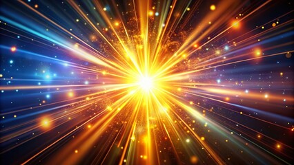 Obraz premium Alpha Channel Light Effects Animation Footage: Glowing Particles, Rays, and Beams Video Background