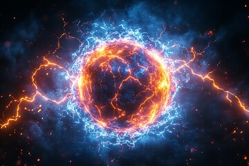 Fiery and Icy Sphere of Energy Collides