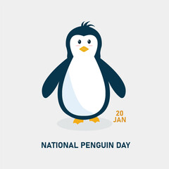 vector graphic of National Penguin Day good for national National Penguin Day celebration. flat design. flyer design.flat illustration.