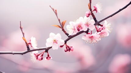 Obraz premium Delicate Pink Cherry Blossoms