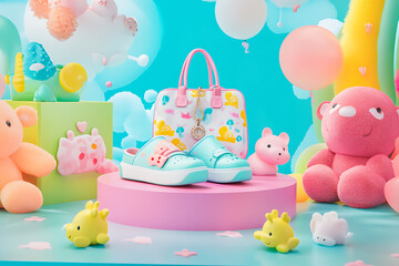 Adorable Kids' Collection with Cute Animals and Accessories