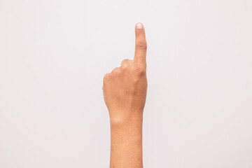 Fototapeta premium Photo of a man hand isolated on a white background
