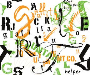 hand drawn pattern street, Abstract graffiti slogan print pattern, Urban typography pattern , Seamless hand writingm Abstract seamless pattern Brush Stroke, textured strokes pattern font. eps8