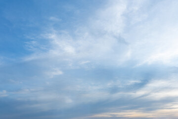 Serene Blue Sky Cloudscape Nature Background Texture