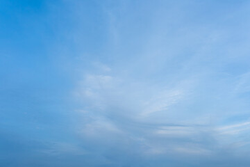 Serene Blue Sky Light Clouds Nature Background