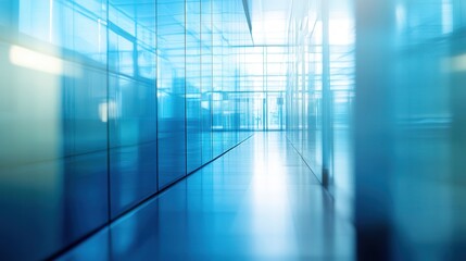 Bright reflections in a modern glass hallway showcasing contemporary architecture and design elements. Generative AI