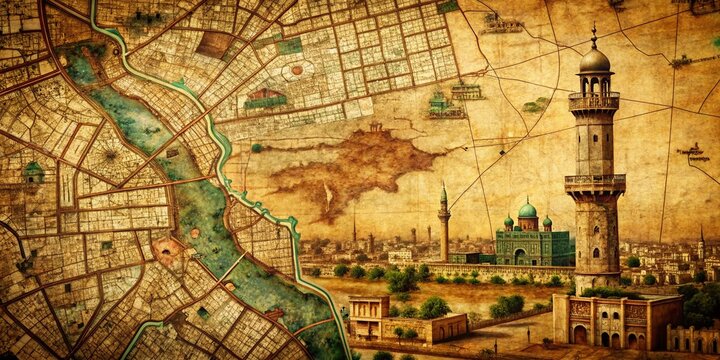 Baghdad Old City Soviet Military Map - Vintage Cartography, Iraqi Capital, Historical Atlas, Cold War Era Map, Geographic Exploration