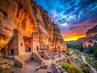 Bandelier National Monument Long Exposure Photography: Ancestral Puebloan Alcove House & Ceremonial Cave