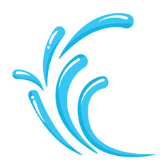 Naklejka premium Single Water Splash Illustration Isolated on White Background