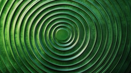 Obraz premium Abstract green spiral pattern with concentric circles creating a soothing visual effect.