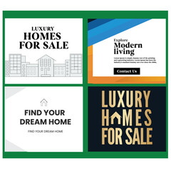  Real Estate Social Media Post Template: Web Banner Design(336x280)