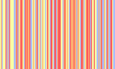 Obraz premium Pattern of vertical stripes, colorful thin and thick lines. Irregular stripe background, vector seamless texture. Abstract striped geometric design in bright colors.