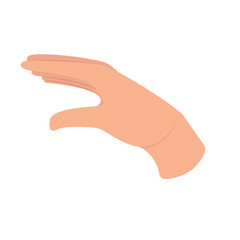 Hand Gesture Illustration Isolated on White Background