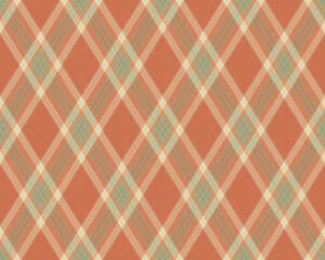 Argyle pattern of geometric rhombus. Harlequin check wallpaper design. Classic diamond shaped textile material for web background, print fabric clothing, sweater, wrapping paper, gift card, invitation