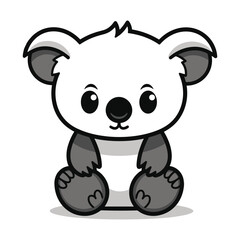 Elegant Silhouette Of A Bear Vector Illustration