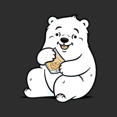 Elegant Silhouette Of A Bear Vector Illustration