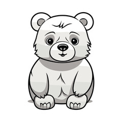 Elegant Silhouette Of A Bear Vector Illustration