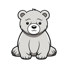 Elegant Silhouette Of A Bear Vector Illustration