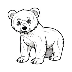 Elegant Silhouette Of A Bear Vector Illustration