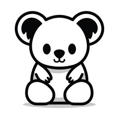 Elegant Silhouette Of A Bear Vector Illustration