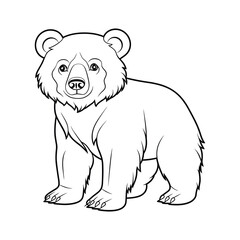 Elegant Silhouette Of A Bear Vector Illustration