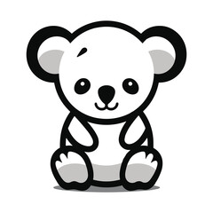 Elegant Silhouette Of A Bear Vector Illustration