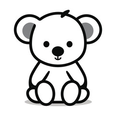 Elegant Silhouette Of A Bear Vector Illustration