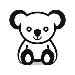 Elegant Silhouette Of A Bear Vector Illustration