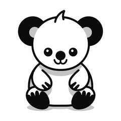 Elegant Silhouette Of A Bear Vector Illustration