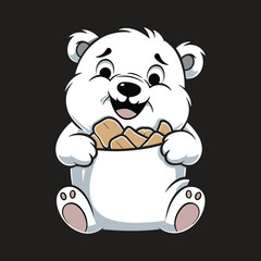 Elegant Silhouette Of A Bear Vector Illustration