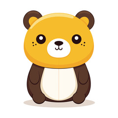 Elegant Silhouette Of A Bear Vector Illustration