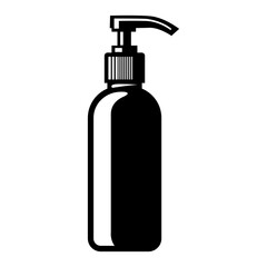 shampoo bottle silhouette perfect for salon decoration vector illustration design
