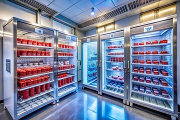 Blood Bank Refrigerator Storage: Medical Equipment, Blood Storage, Healthcare Facility, Medical Technology, Blood Bank Inventory