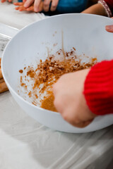 Children making cookies