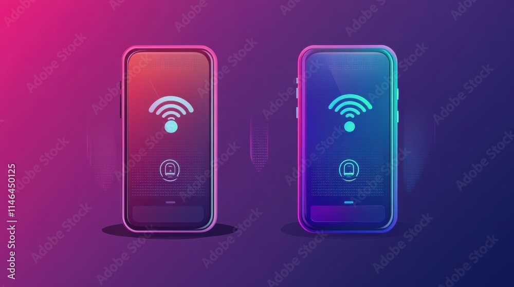 Poster smartphone voice application abstract concept vector illustration set. chatbot voice controlled virt