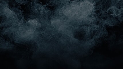 A dark, smoky background with swirling mist for artistic or atmospheric purposes.