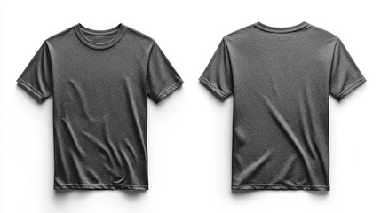 Stylish heather gray t-shirt with front and back design for casual wear