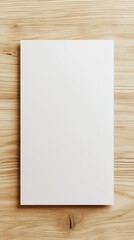 Flat white surface placed on a wooden table in a bright indoor setting