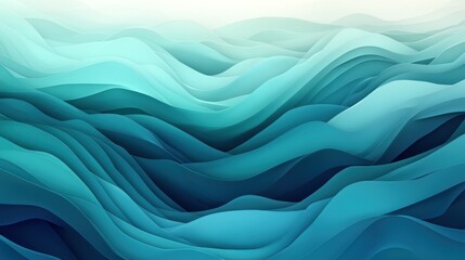 Fototapeta premium Abstract waves in varying shades of blue, creating a serene and fluid visual effect.