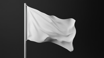 White flag template for brand identity design and marketing purposes
