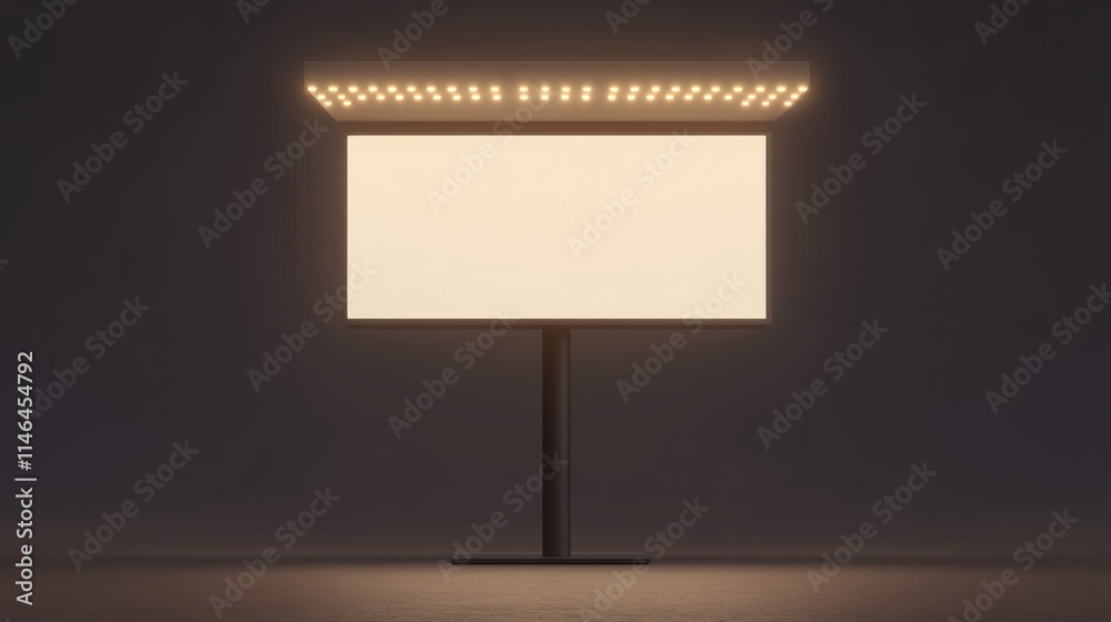 Poster modern billboard with blank display