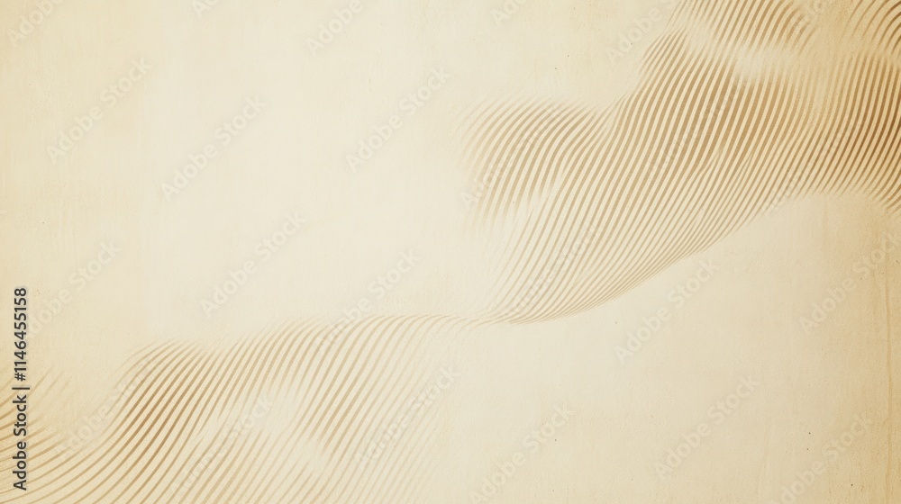Poster Abstract wavy lines on a textured background create a serene and minimalist design.