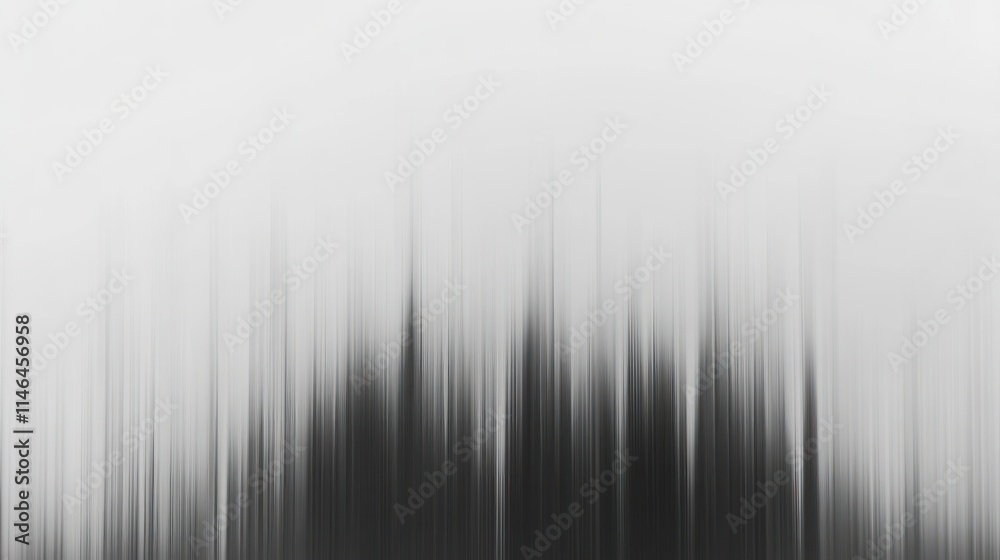 Poster an abstract image featuring blurred vertical lines in shades of black and white.
