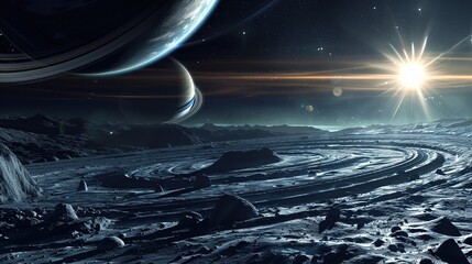 Earth from galaxy beautiful background 