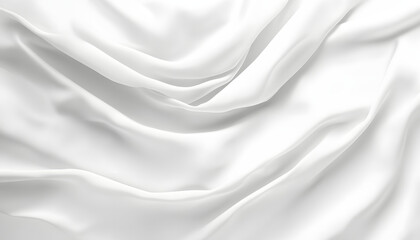 Obraz premium White Fabric Draped in Soft Gentle Waves