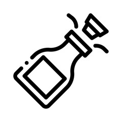 champagne bottle line icon