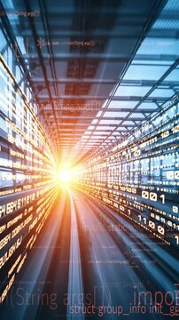Software development, application programming code and tacit computer coding . Concept of smart digital transformation and technology disruption that changes global trends in new information era .