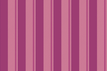Quality lines vector fabric, graphical textile background vertical. Attire stripe texture pattern seamless in pink and light colors.