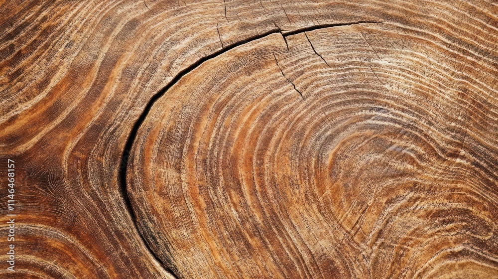 Poster close-up of a textured wooden surface showcasing natural grain patterns and cracks.